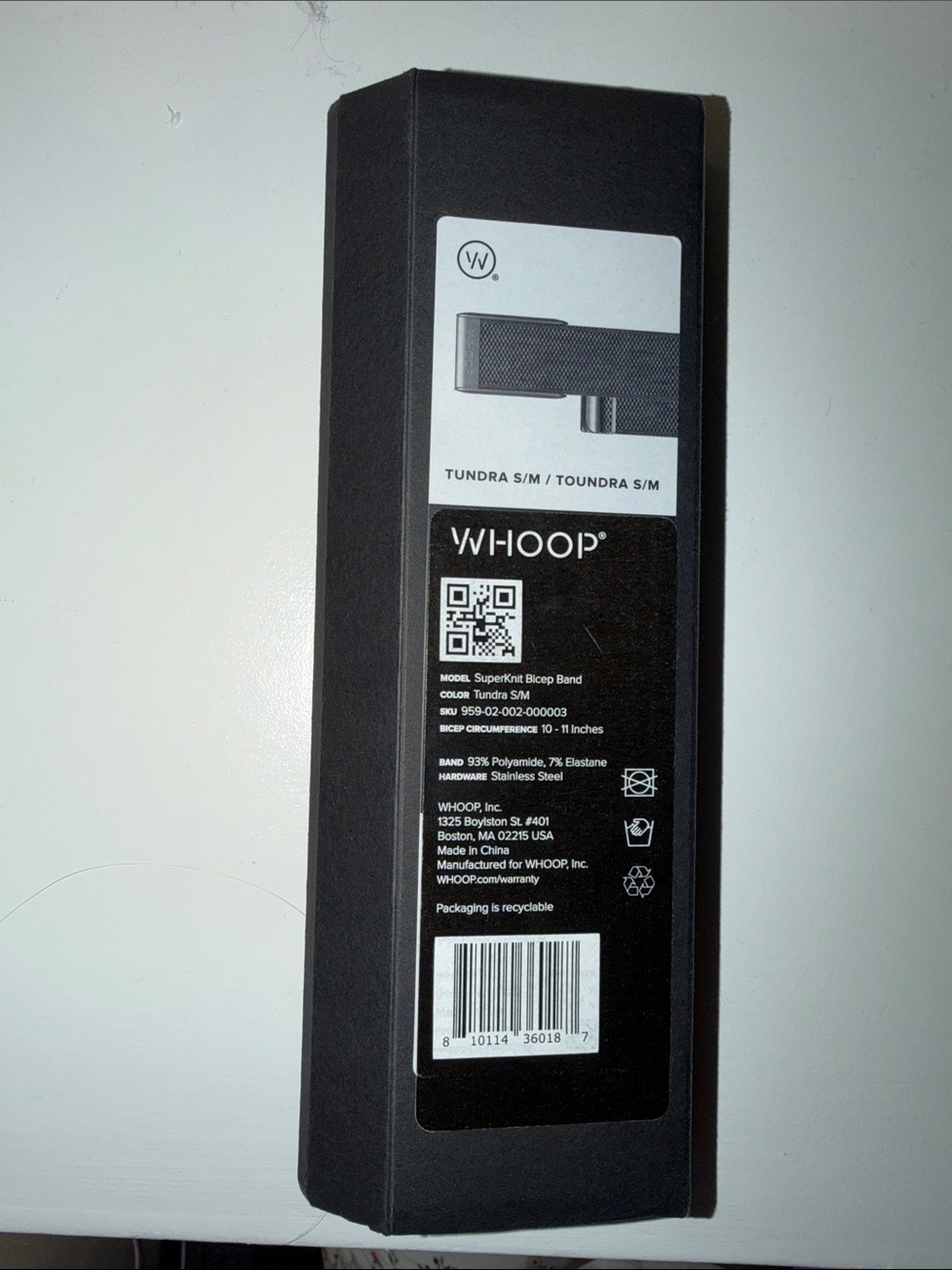 WHOOP Tundra S/M SuperKnit Bicep Band - Gray